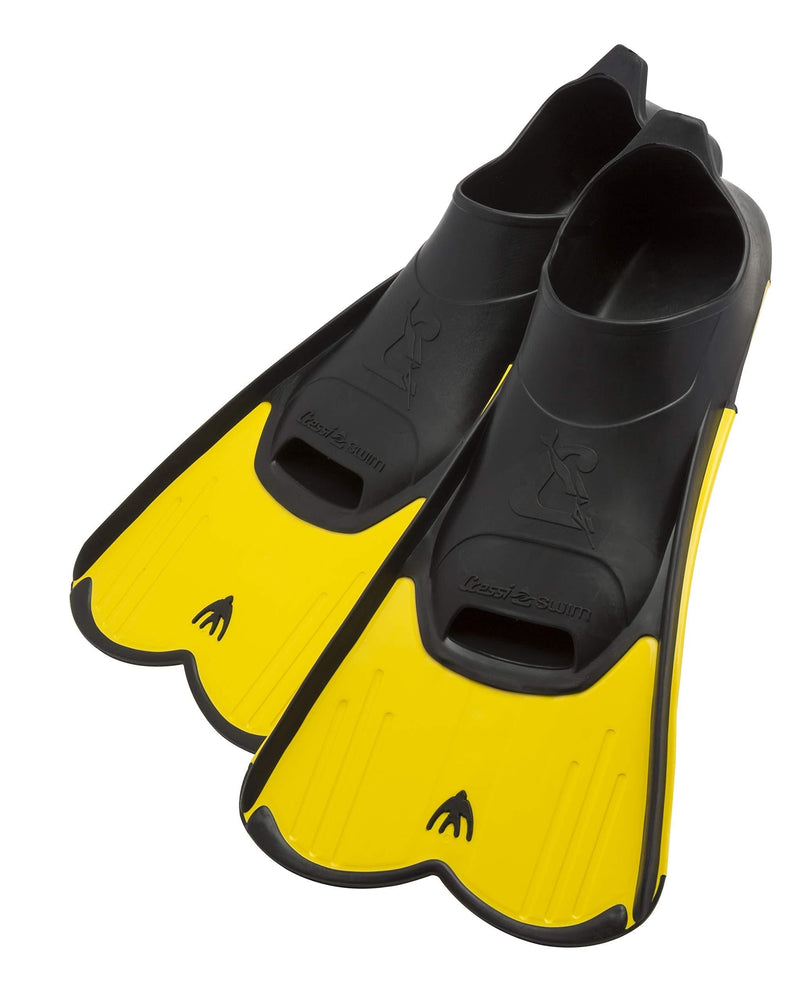 [AUSTRALIA] - Cressi Short Full Foot Pocket Fins for Swimming or Training in the Pool and in the Sea | Light: made in Italy US Man 5/6 | US Lady 6/7 | EU 37/38 Yellow 