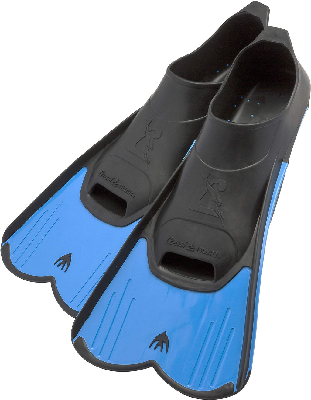 Cressi Short Full Foot Pocket Fins for Swimming or Training in the Pool and in the Sea | Light: made in Italy US Man 2/3 | US Lady 3/4 | EU 33/34 Blue - BeesActive Australia