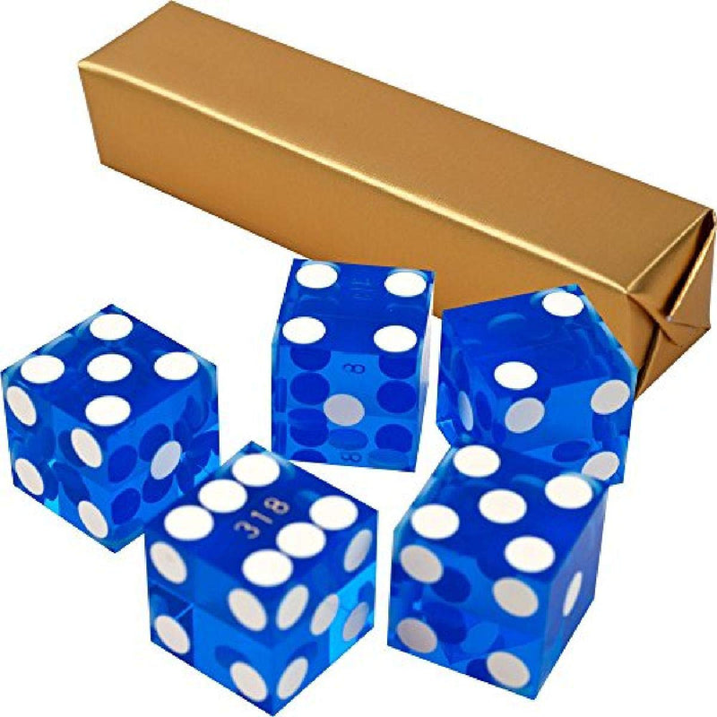 Trademark Poker 19mm A Grade Serialized Set of Casino Dice Blue - BeesActive Australia