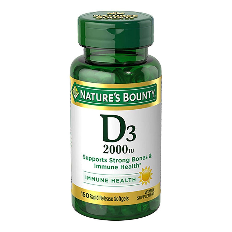 Vitamin D by Nature's Bounty, Supports Immune Health & Bone Health, 2000IU Vitamin D3, 150 Softgels - BeesActive Australia