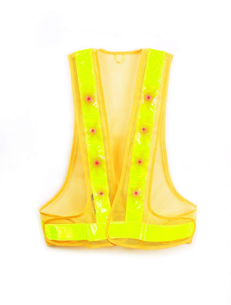 Maxsa 20029 Unisex-Adult Reflective Safety Vest with 16 LEDs Yellow Large - BeesActive Australia