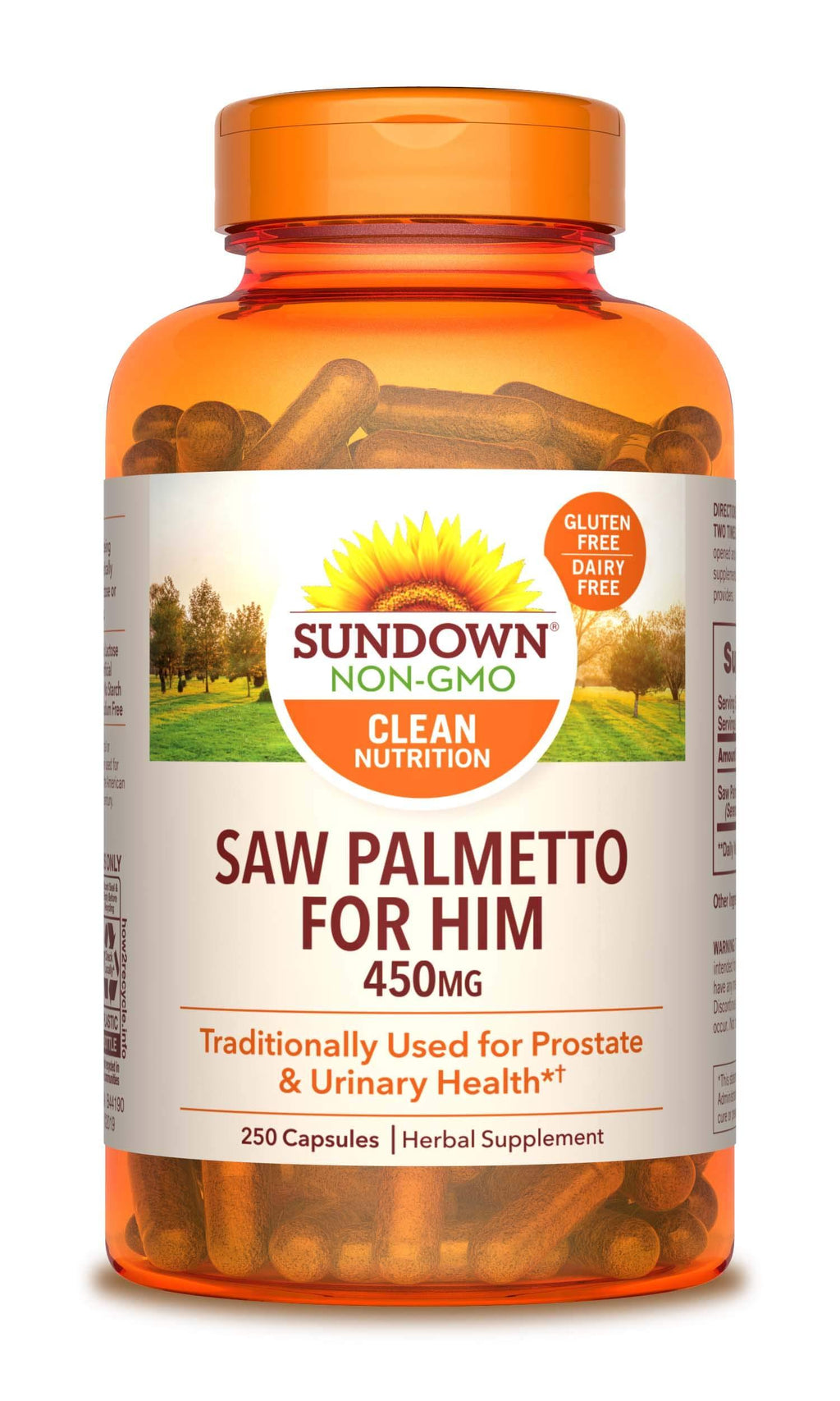 Sundown Naturals Saw Palmetto 450 mg, 250 Capsules 250 Count (Pack of 1) - BeesActive Australia