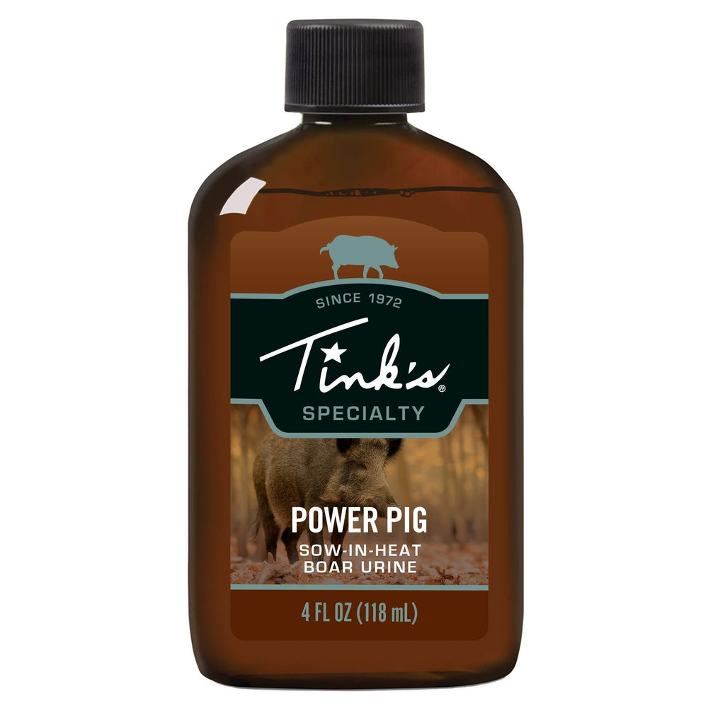 [AUSTRALIA] - Tink's Power Pig Sow-in-Heat Attractant | 4 Oz Bottle | 100% Natural Hog Urine, Sow Scented Hog Lure, Hunting Accessories, Boar Scents, Wild Hog Attractants | Easy to Use Squirt Top 