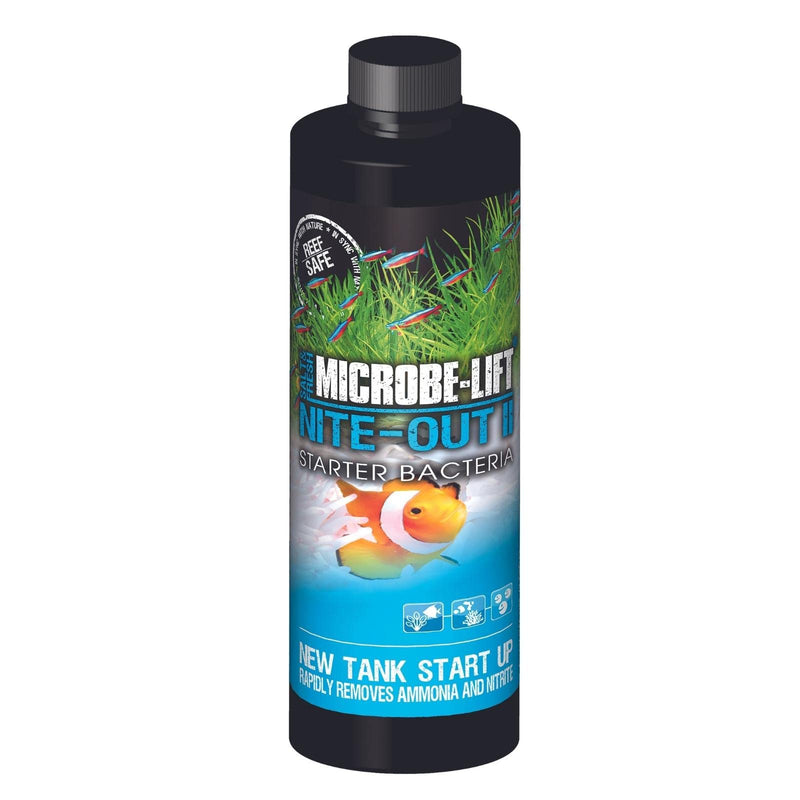 MICROBE-LIFT Nite-Out II Aquarium and Fish Tank Cleaner for Rapid Ammonia and Nitrite Reduction, Freshwater and Saltwater 16-ounce - BeesActive Australia