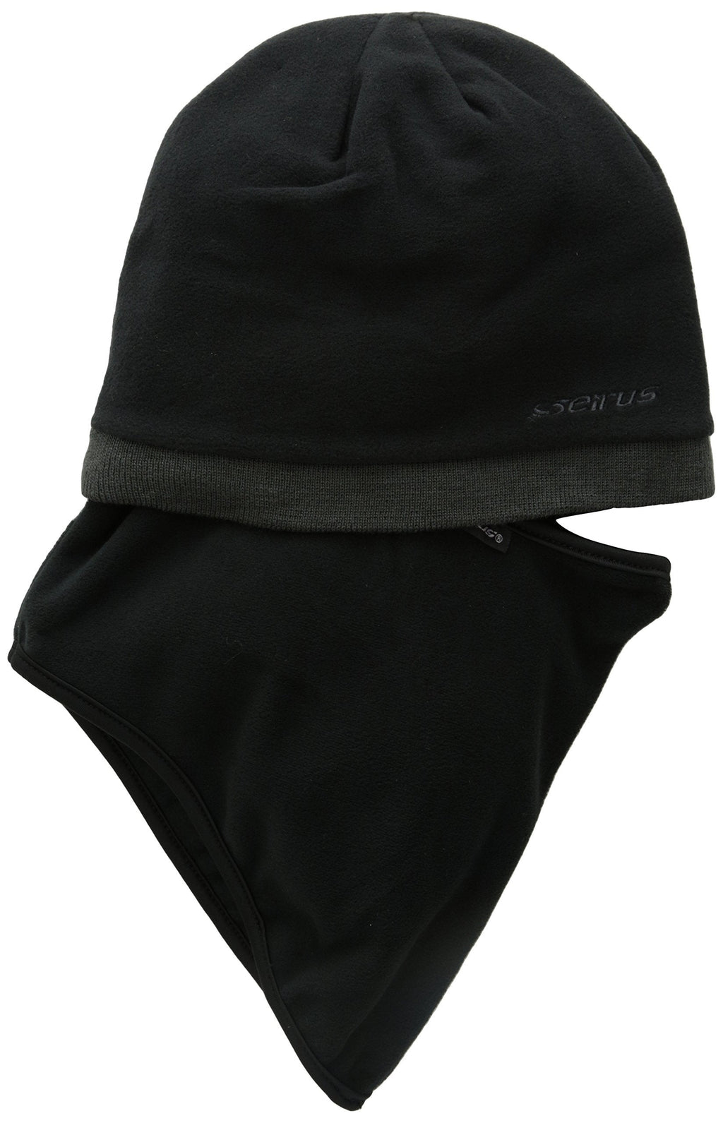 Seirus Innovation Men's Fleece Knit Quick Clava Hat Black/Charcoal - BeesActive Australia