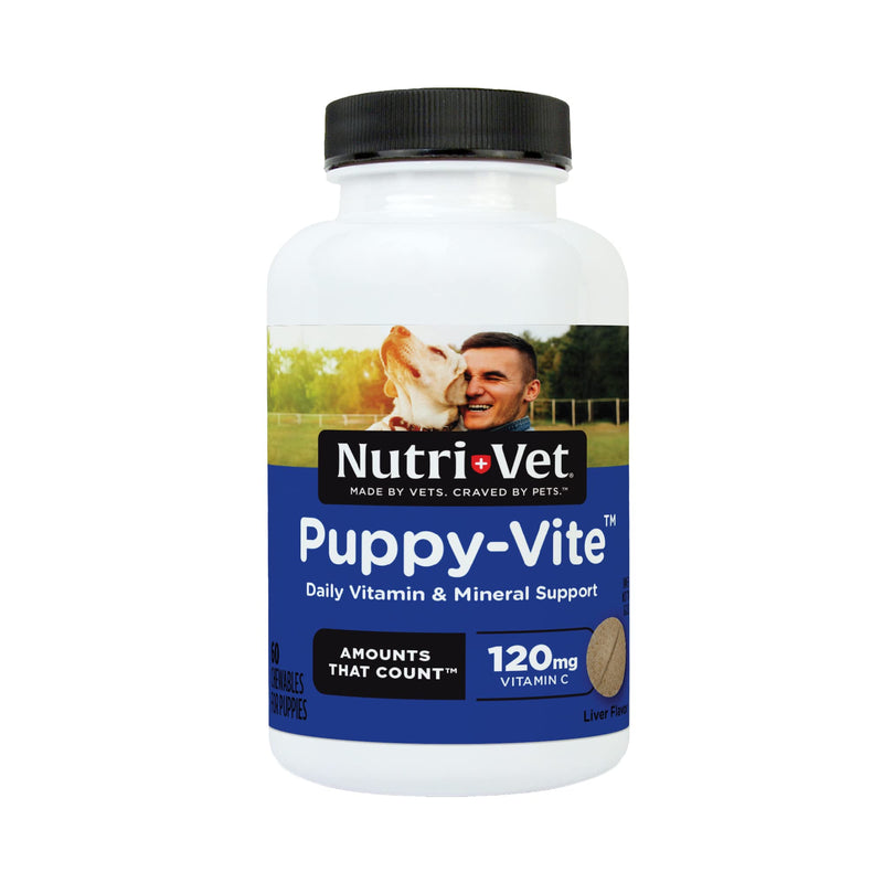 Nutri-Vet Multi-Vite Chewables for Puppies | Formulated with Vitamins & Minerals to Support Balanced Diet | 60 Count - BeesActive Australia