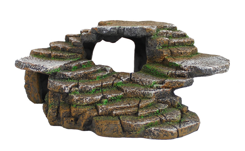 Penn-Plax Reptology Shale Step Ledge for Aquariums & Terrariums, Adds Hiding Spots, Swim Throughs, Basking Ledges for Fish, Reptiles, Amphibians, and Small Animals Medium - BeesActive Australia