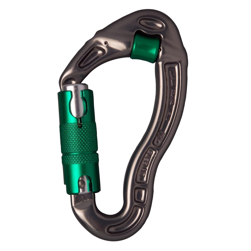 DMM Revolver Locking Carabiner Gunmetal with Green Gate One Size - BeesActive Australia