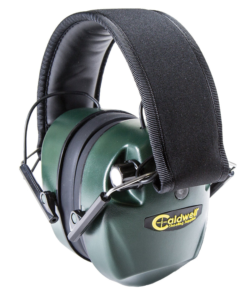 [AUSTRALIA] - Caldwell E-Max Low Profile Electronic Hearing Protection with Sound Amplification 21-25 NRR - Adjustable Earmuffs for Shooting, Hunting and Range Adult Green (Not Lo Pro) 