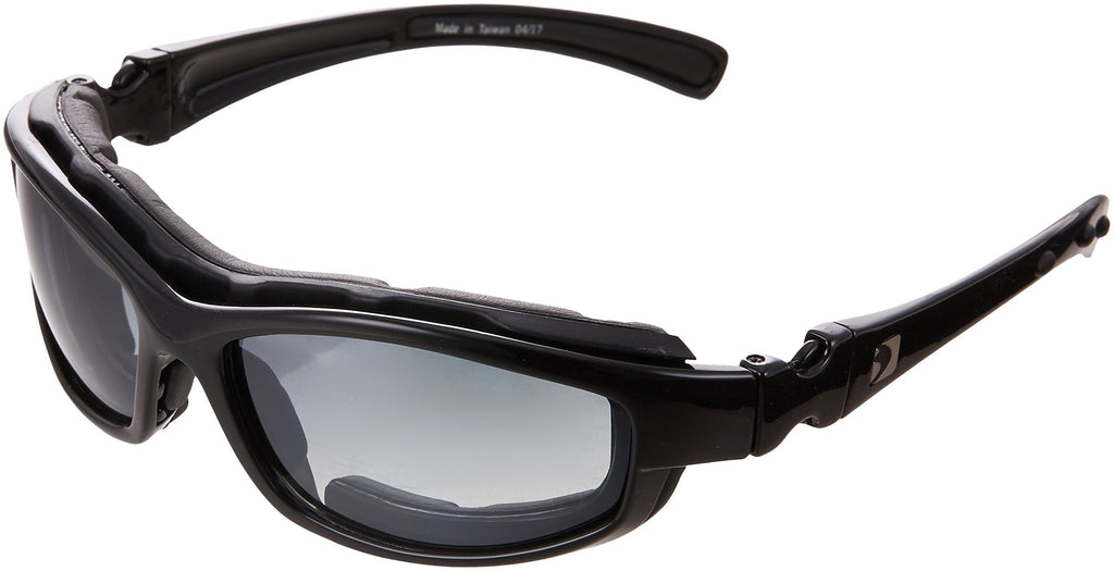 Bobster BRH2001 Road Hog II Prescription Ready Sunglasses,Black Frame/4 Lenses (Dual Grade Reflective/Smoked/Amber and Clear),one size - BeesActive Australia