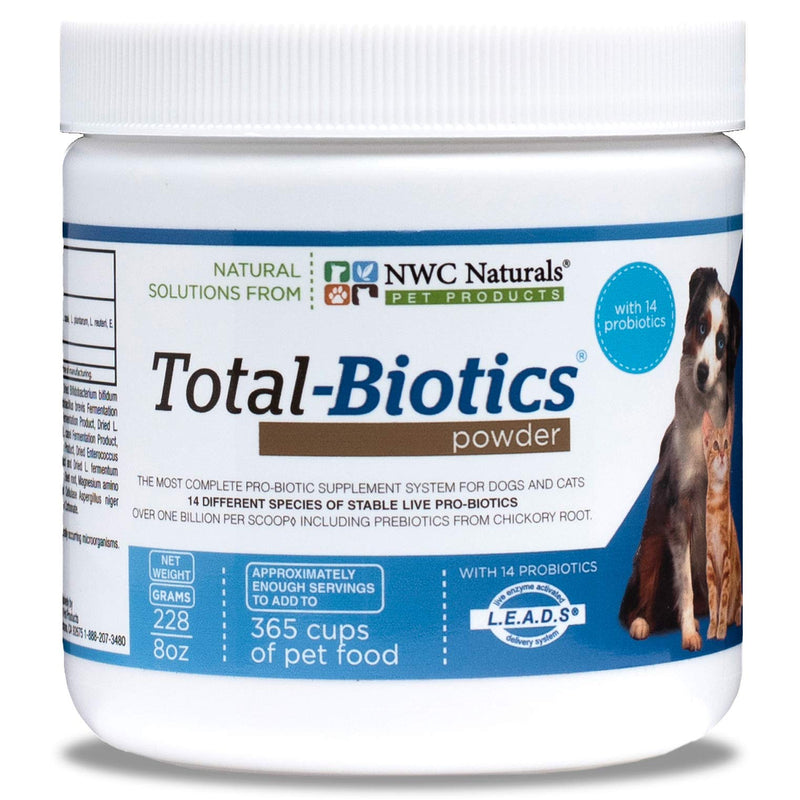 Total-Biotics Probiotic powder for Dogs and Cats. With pre-biotics. Dog Probiotics, Cat Probiotics. Immune Support. 8 ounces - BeesActive Australia