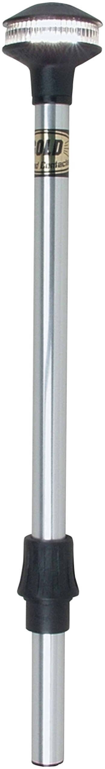 [AUSTRALIA] - Perko 1440DP2CHR Inland-Series Reduced Glare White All-Round Pole Light - 24" Height, 0° Rake 
