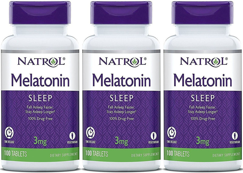 Natrol Melatonin Timed Release Tablets, 3mg 100 Count (Pack of 3) Packaging May Vary - BeesActive Australia