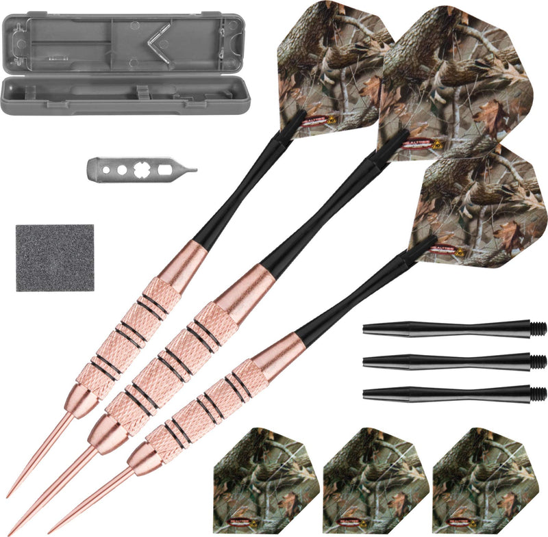 [AUSTRALIA] - Fat Cat Realtree Hardwoods HD Camo Steel Tip Darts with Storage/Travel Case, 23 Grams 