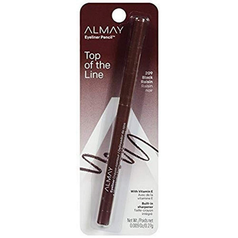 Almay Top Of The Line Eyeliner Pencil, Black Raisin [209], 0.009 oz (Pack of 2) - BeesActive Australia