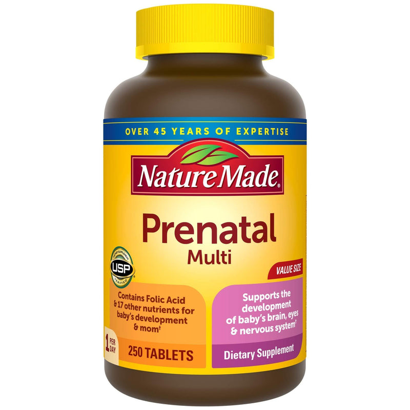 Prenatal Multi Tablets, Folic Acid + 17 Prenatal Vitamins & Minerals for Baby’s Development & Mom’s Nutritional Support, Vitamin D3, Calcium, Iron, Iodine, Vitamin C, and More, 250 Count - BeesActive Australia