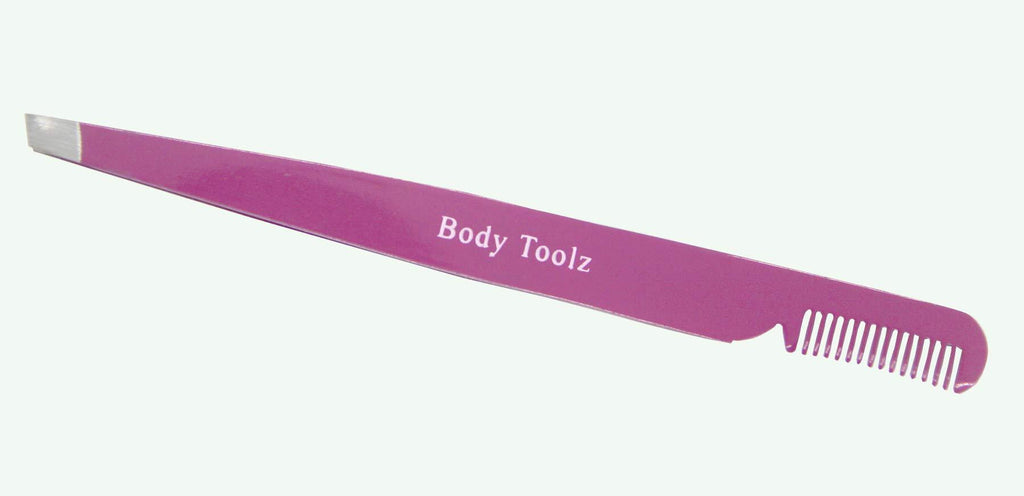 Body Toolz Slanted Tweezer with Comb, Pink - BeesActive Australia