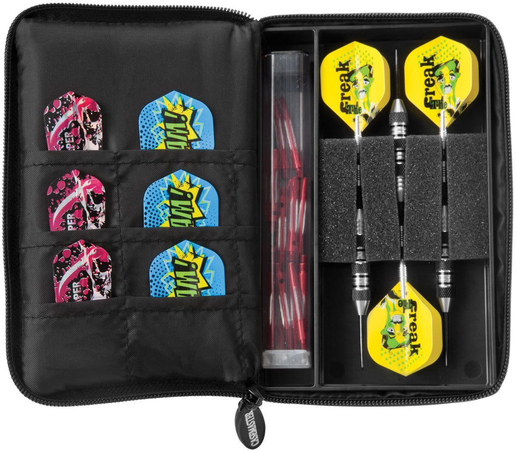 [AUSTRALIA] - VIPER Casemaster Select Nylon Steel and Soft Tip Dart and Accessory Case, Holds 3 Darts, Foam Cushion Allows Flights to be Stored Open Without Being Crushed 