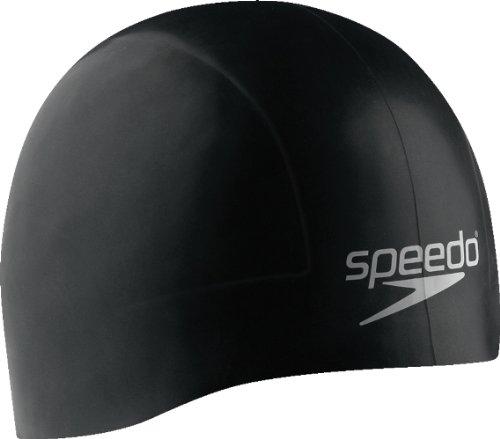 Speedo Swim Cap - Aqua V Flat Pack Swim Cap Speedo Black Medium - BeesActive Australia