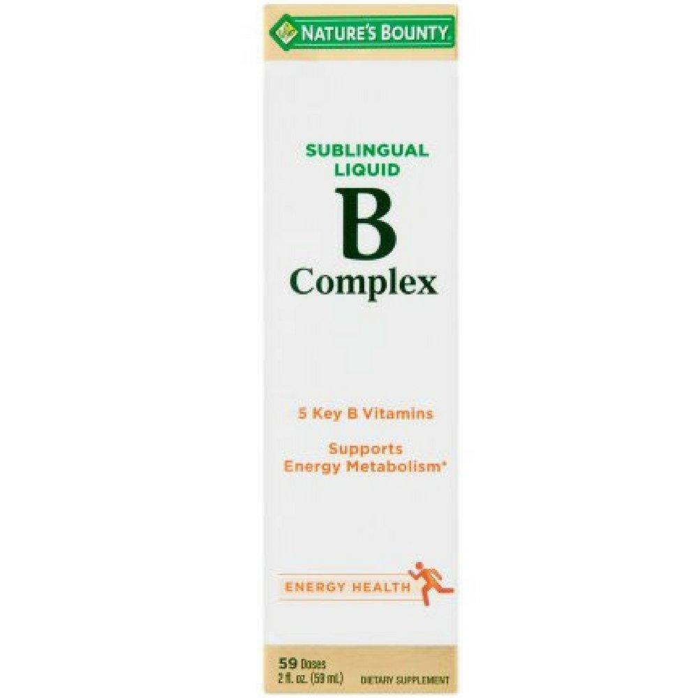 Nature's Bounty Vitamin B Complex Sublingual Liquid 2 oz ( Pack of 4) - BeesActive Australia