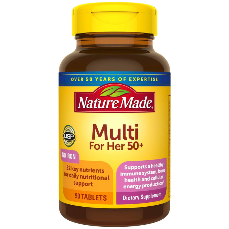 Nature Made Women's Multivitamin 50+ Tablets, 90 Count for Daily Nutritional Support (Pack of 3) 90 Count (Pack of 3) - BeesActive Australia