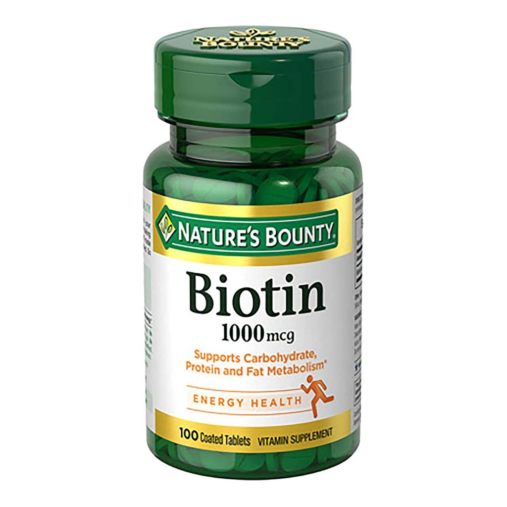 Nature's Bounty Biotin 1000 mcg Tablets 100 Count (Pack of 3) - BeesActive Australia