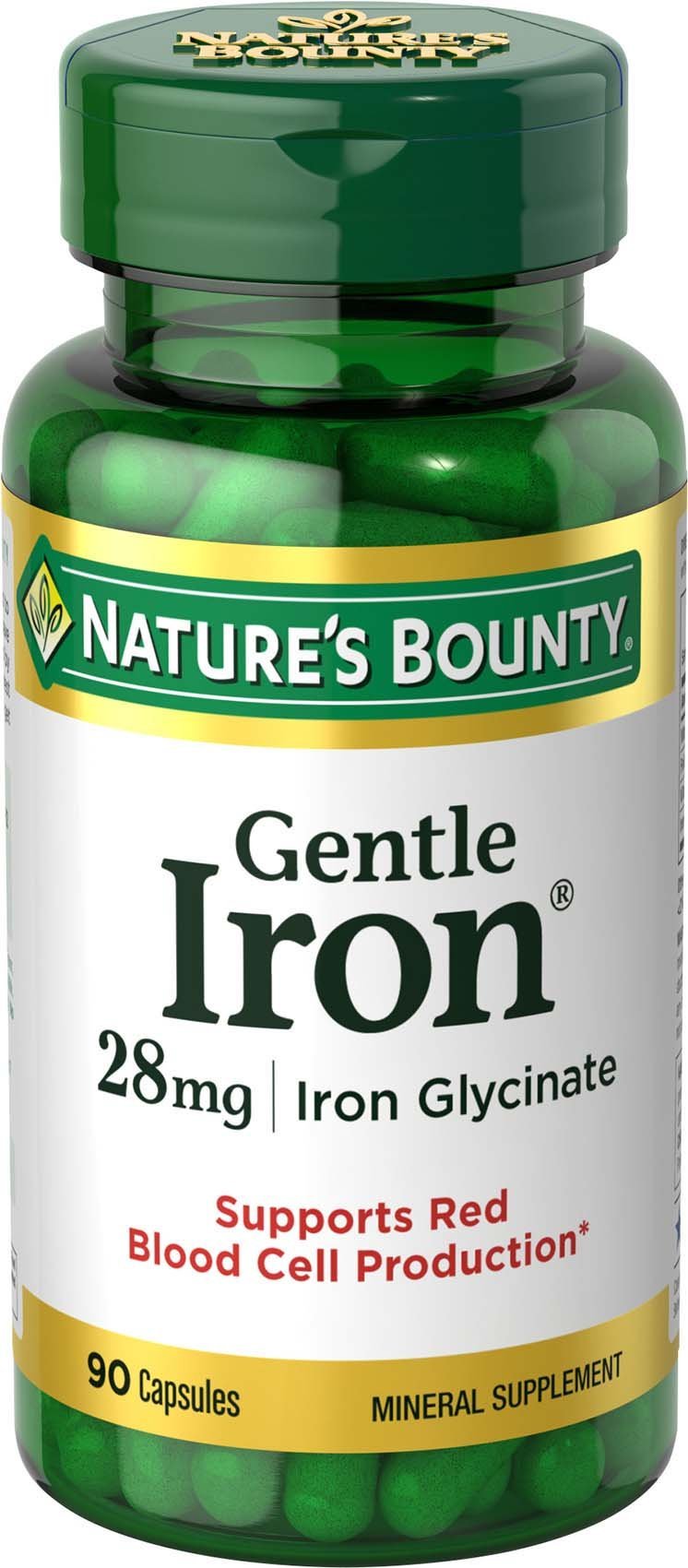 Nature's Bounty Gentle Iron 28 mg 90 Capsules (Pack of 3) - BeesActive Australia