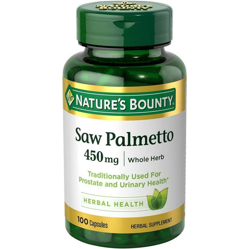 Nature's Bounty Saw Palmetto 450 mg 100 Capsules (Pack of 2) 100 Count (Pack of 2) - BeesActive Australia