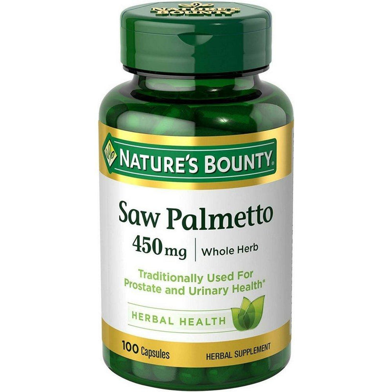 Nature's Bounty Saw Palmetto 450 mg 100 Capsules (Pack of 2) 100 Count (Pack of 2) - BeesActive Australia