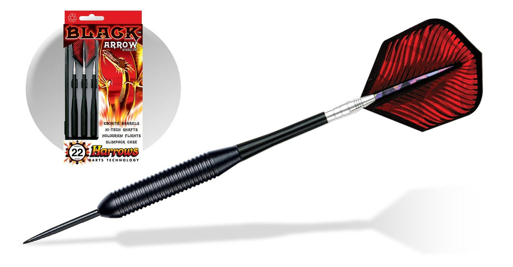 [AUSTRALIA] - Harrows 59305 Black Arrow Steel Tip Dart (24-Gram) 