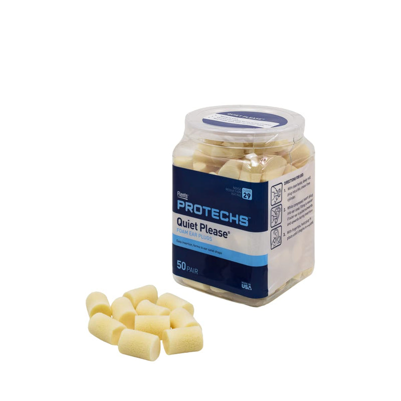 Flents Ear Plugs, 50 Pair, Ear Plugs for Sleeping, Snoring, Loud Noise, Traveling, Concerts, Construction, & Studying, NRR 29 50 Pair Plugs - BeesActive Australia