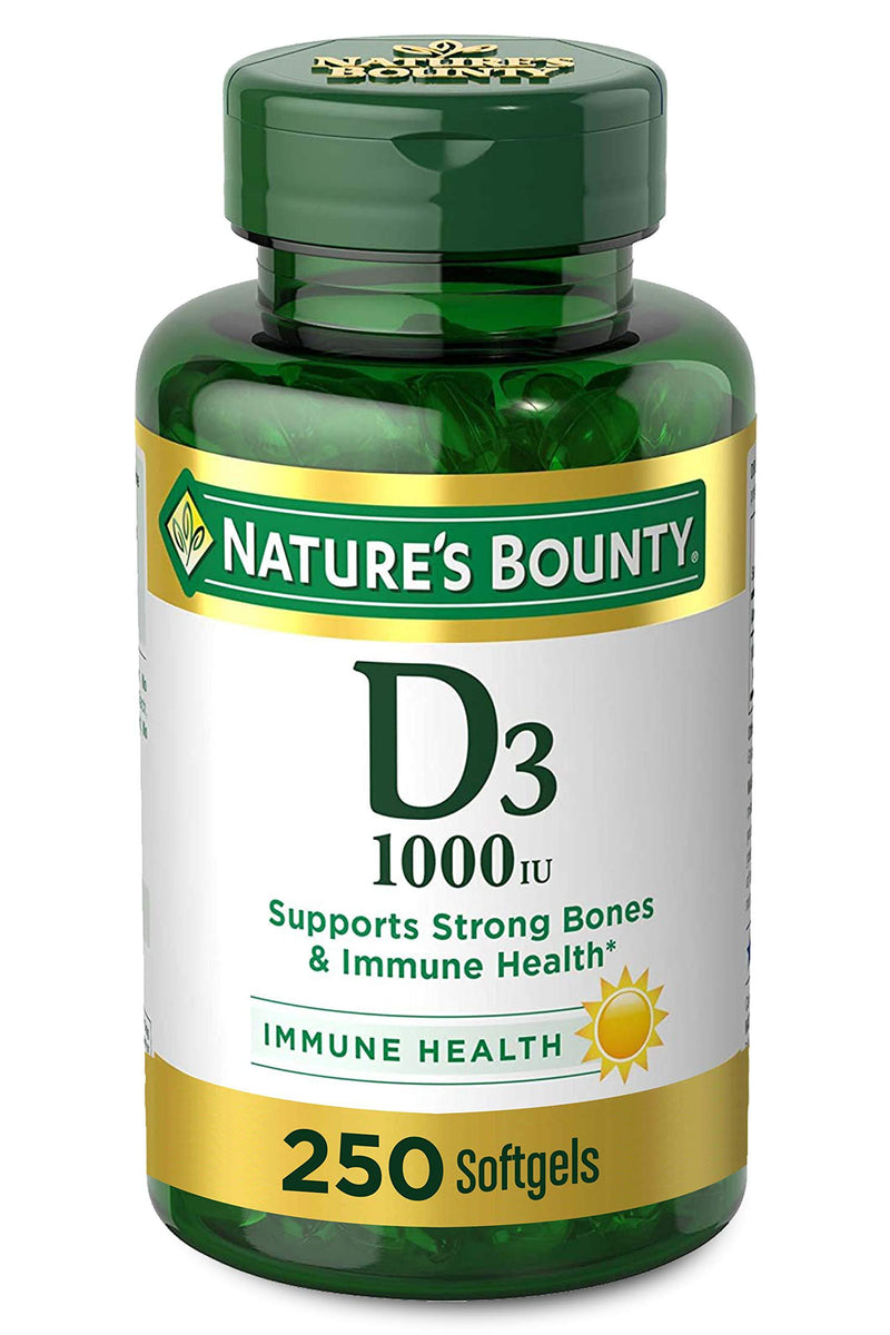 Vitamin D by Nature’s Bounty for immune support. Vitamin D provides immune support and promotes healthy bones. 1000IU, 250 Softgels 250 Count (Pack of 1) - BeesActive Australia