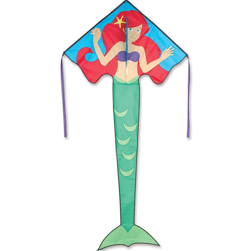 [AUSTRALIA] - Kite - Large Easy Flyer - Arianna Mermaid (46" X 90") with 300 Ft 30lb Test Kite String and Winder 