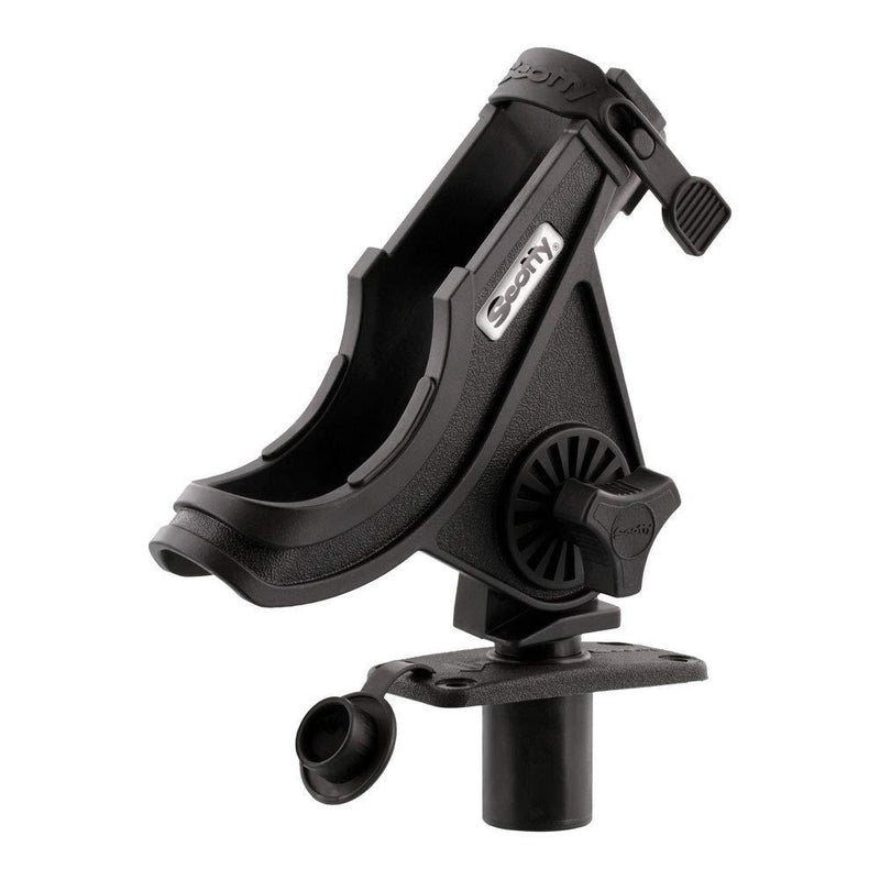 [AUSTRALIA] - Scotty Baitcaster/Spinning Rod Holder Black with 244 Flush Deck Mount, Small (0281-BK) 