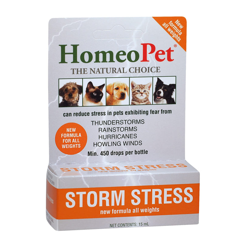 HomeoPet Storm Stress, Storm Anxiety Relief for Dogs, Cats, and Other Small Animals, 15 Milliliters 20 to 80-Pound - BeesActive Australia