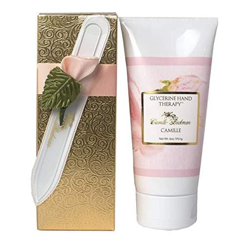 Camille Beckman Romantic Manicure Gift Set, Camille, Glycerine Hand Therapy 6 oz, Premium Crystal Nail File Camille Beckman - BeesActive Australia