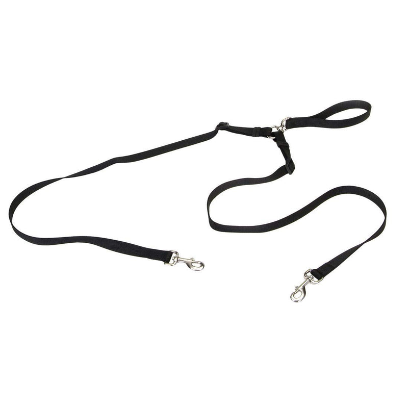 Coastal - 2 Dog Walker Tangle-Free Adjustable Leash Black - BeesActive Australia