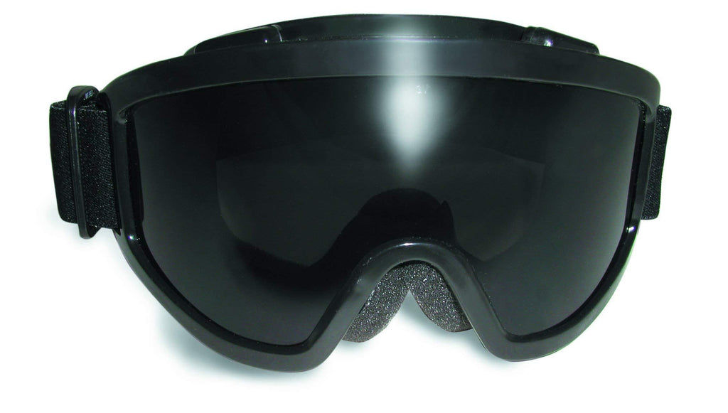 [AUSTRALIA] - Windshield Goggles Black Frame Smoke Lenses Fits Over Most Prescription Glasses 