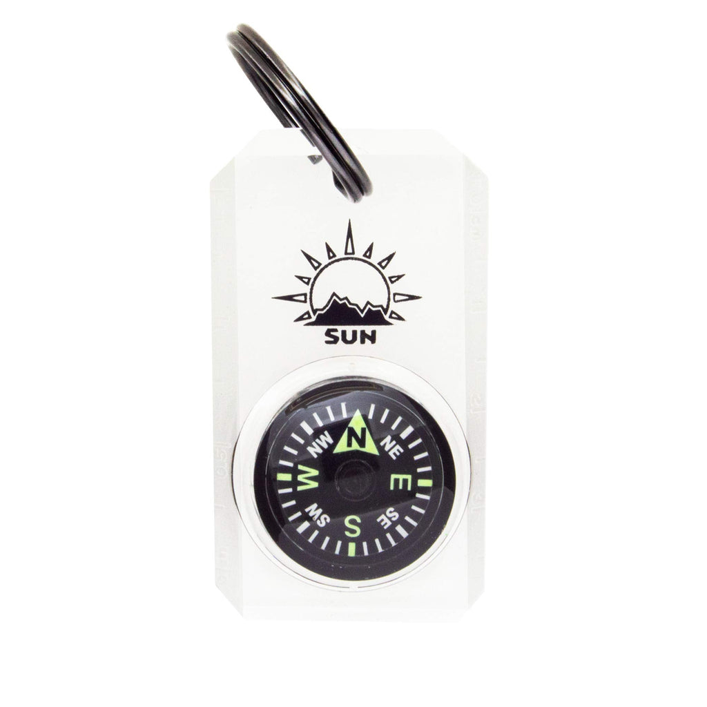 MiniComp - Zipperpull Mini Compass with Split Ring | Easy-to-Read Compass for Jacket, Parka, or Pack - BeesActive Australia