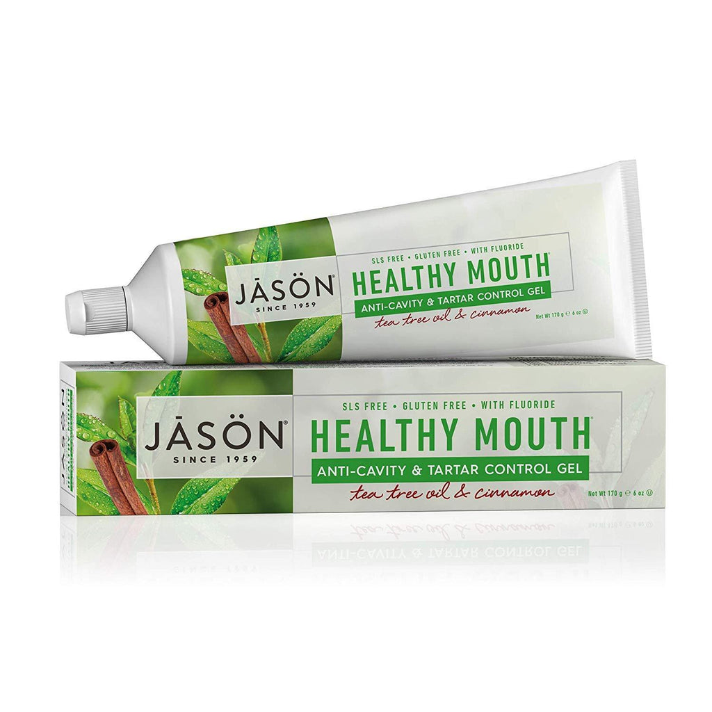 Jason Healthy Mouth Anti-Cavity & Tartar Control Gel, Tea Tree Oil & Cinnamon, 6 Oz - BeesActive Australia