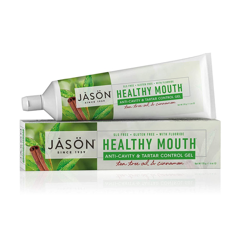 Jason Healthy Mouth Anti-Cavity & Tartar Control Gel, Tea Tree Oil & Cinnamon, 6 Oz - BeesActive Australia