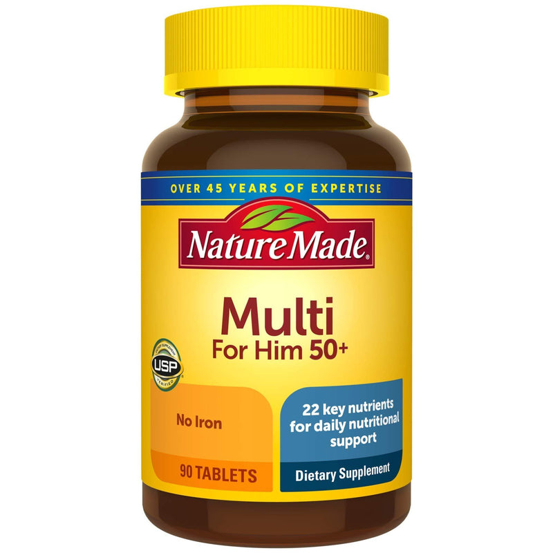 Nature Made Men's Multivitamin 50+ Tablets, 90 Count for Daily Nutritional Support - BeesActive Australia