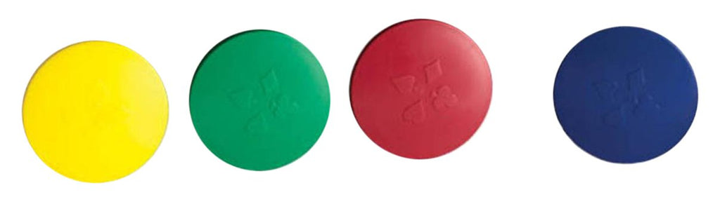 Round Card Holders with Case in Red, Yellow, Green & Blue, Multi - BeesActive Australia