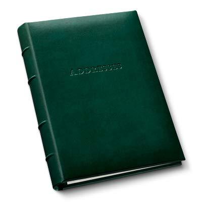 Leather Desk Address Book by Gallery Leather - Acadia Green - Refillable Binder - BeesActive Australia