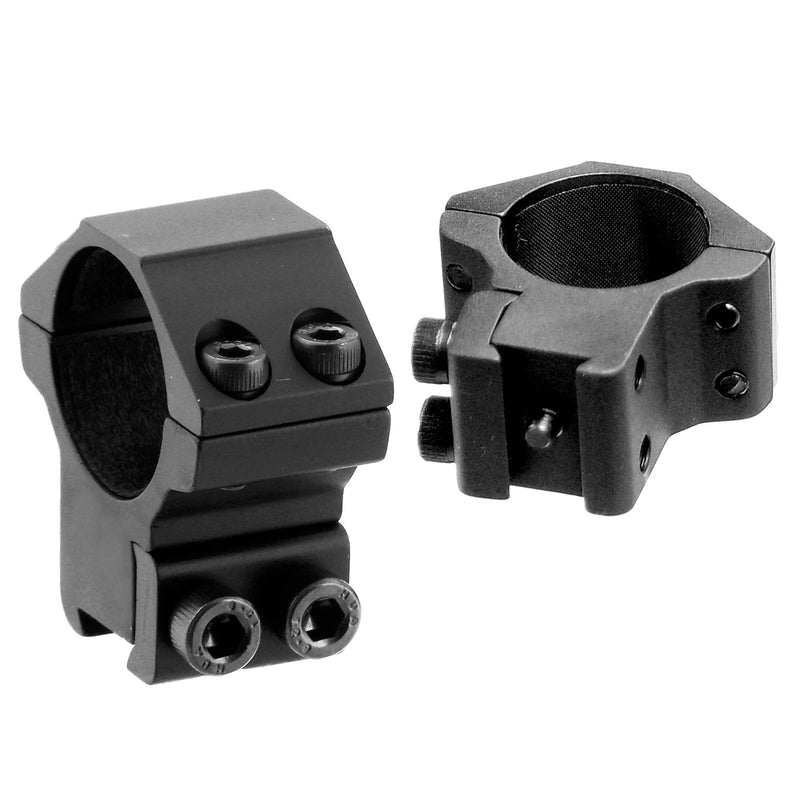 UTG 1"/2PCs Medium Profile Airgun Rings w/Stop Pin , Black - BeesActive Australia