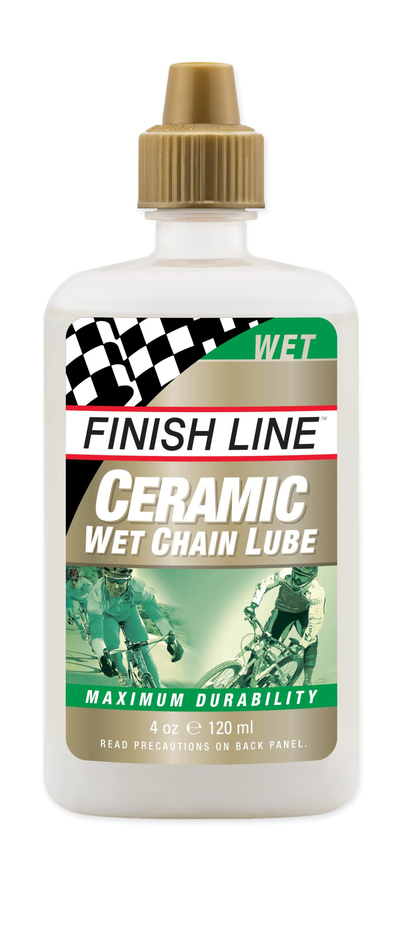 Finish Line Ceramic WET Bicycle Chain Lube, 4-Ounce Drip Squeeze Bottle - BeesActive Australia