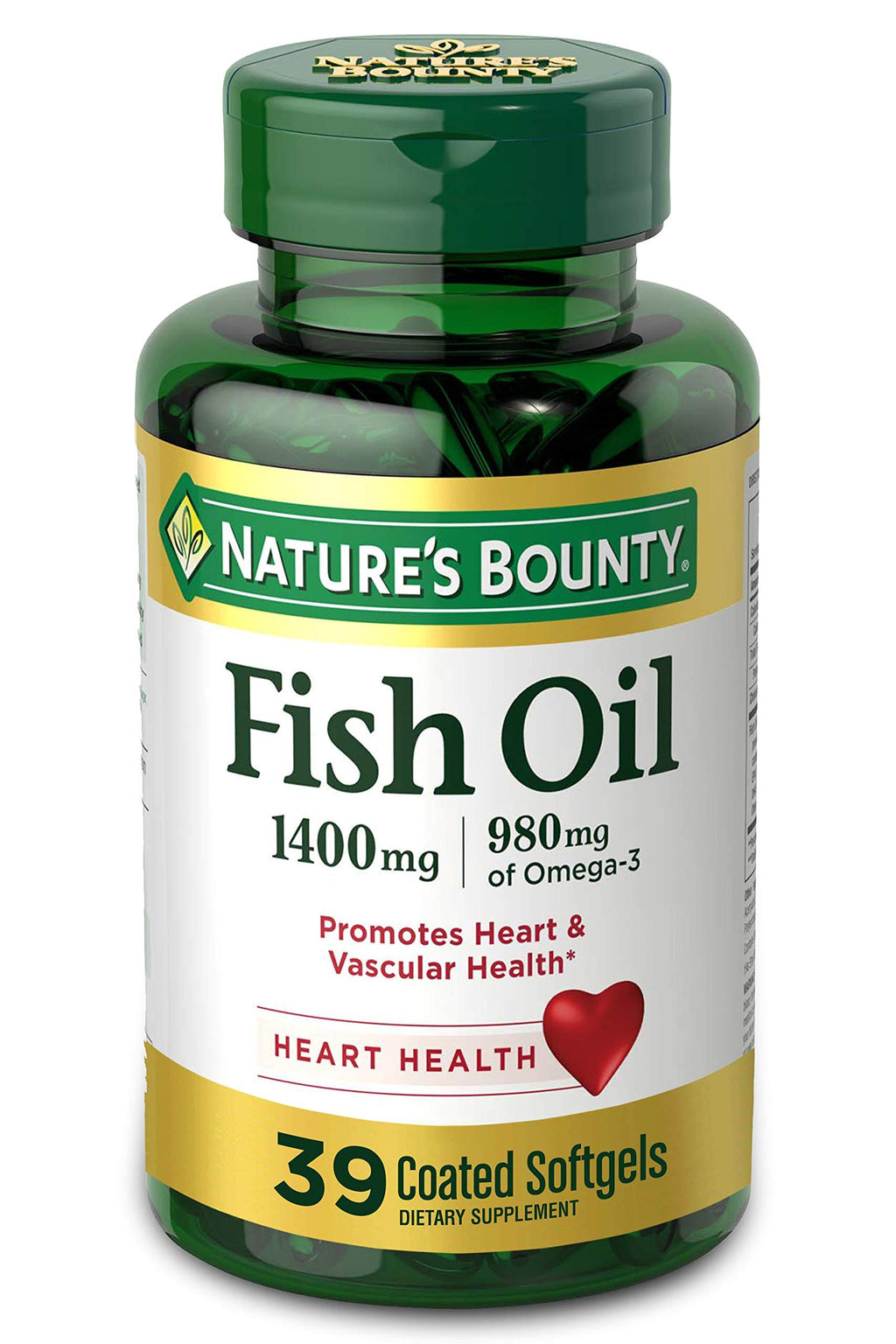 Nature’s Bounty Fish Oil, 1400mg, 980mg of Omega-3, 39 Softgels - BeesActive Australia