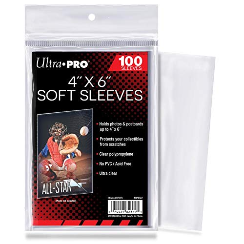 Ultra Pro 4" x 6" Soft Sleeves (100) - BeesActive Australia