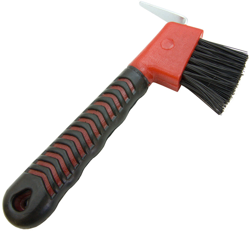Intrepid International Rubber Hoof Pick with Brush Red - BeesActive Australia