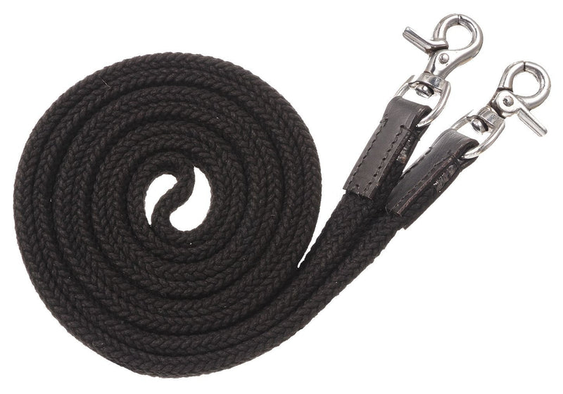 [AUSTRALIA] - Tough 1 Royal King Deluxe Flat Roping/Contest Reins Black 